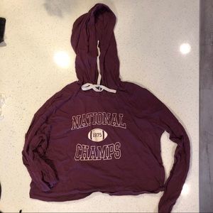 Cropped Shirt With Hood Garage